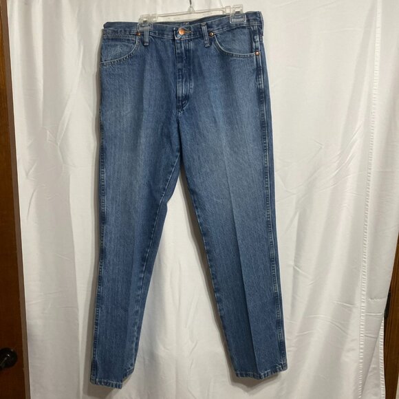 Wrangler Cowboy Cut Slim Fit 936RST 36x32 Cotton Blue Jeans - Picture 1 of 4